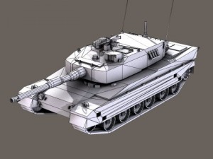 type90 battle tank 3D Model