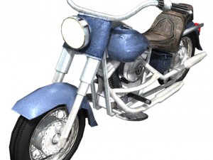 heavy motorcycle with sidecar 3D Model