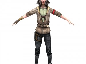 partisan girl 3D मॉडल