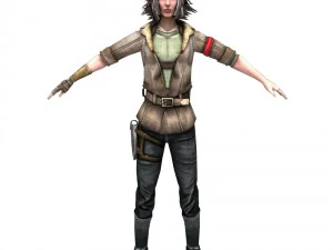 partisan girl 3D Model
