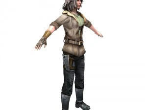 partisan girl 3D Model