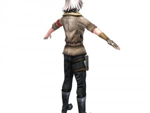 partisan girl 3D मॉडल