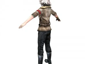 partisan girl 3D Model