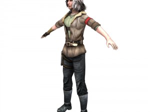 partisan girl 3D मॉडल