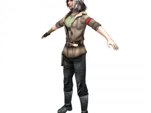 partisan girl 3D Model