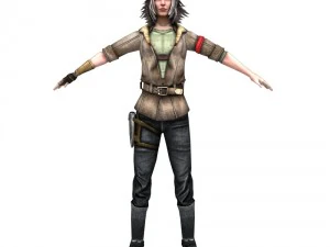 partisan girl 3D Model