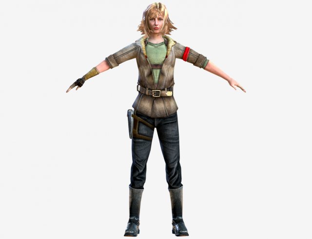 partisan girl 3D मॉडल .c4d .max .obj .3ds .fbx .stl .blend 