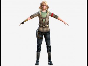 partisan girl 3D Модель