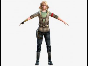 당파 소녀 3D 모델