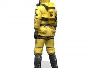 man in protective hazmat suit 3D Model