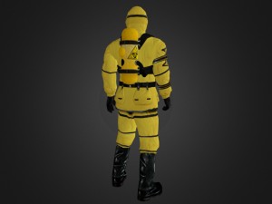 man in protective hazmat suit 3D Model