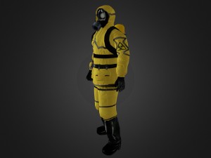 man in protective hazmat suit 3D Model