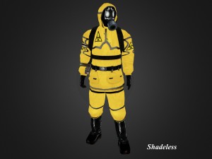 man in protective hazmat suit 3D Model