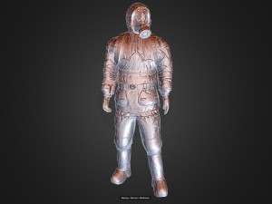 man in protective hazmat suit 3D Model