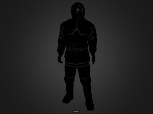 man in protective hazmat suit 3D Model