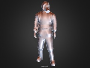 man in protective hazmat suit 3D Model