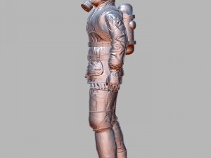 man in protective hazmat suit 3D Model