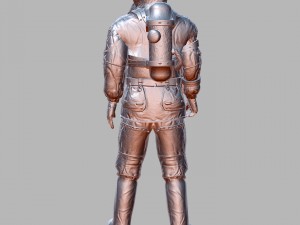 man in protective hazmat suit 3D Model