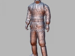 man in protective hazmat suit 3D Model