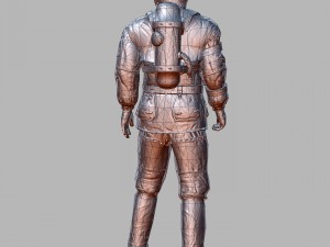 man in protective hazmat suit 3D Model