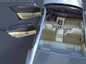 bmw sedan 5series 2008 Modelo 3D