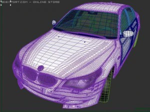 bmw sedan 5series 2008 3D Model