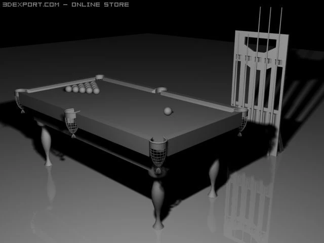 pool table 3D Model .c4d .max .obj .3ds .fbx .stl .blend 