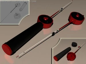 zimowy sprzęt wędkarski Model 3D