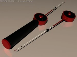 winter fishing tackle 3D Model