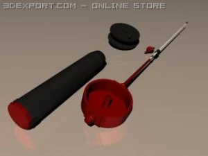 winter fishing tackle 3D Model