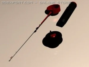 winter fishing tackle 3D Model
