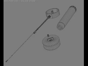 winter fishing tackle 3D Model