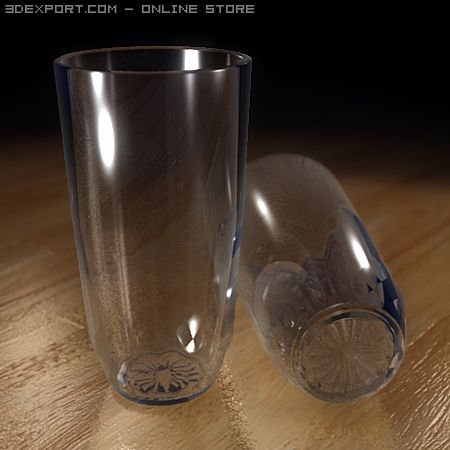 glass cup 3Dモデル .c4d .max .obj .3ds .fbx .stl .blend 
