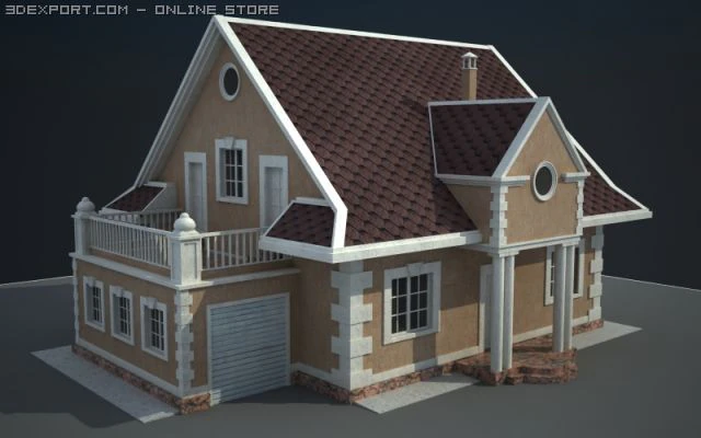 cottage venera 3D Model .c4d .max .obj .3ds .fbx .stl .blend