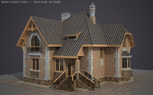 cottage forest 3D Model .c4d .max .obj .3ds .fbx .stl .blend 