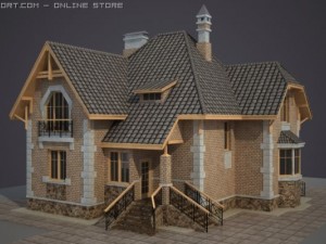cottage forest 3D Model