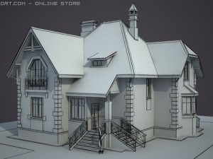 cottage forest 3D Model