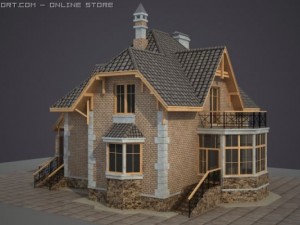 cottage forest 3D Model