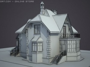 cottage forest 3D Model