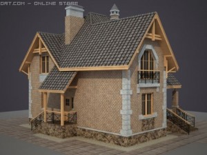 cottage forest 3D Model