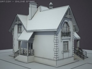 cottage forest 3D Model