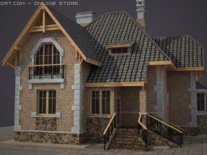 cottage forest 3D Model