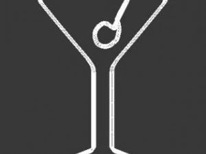 neon martini lamp  light 3D Model