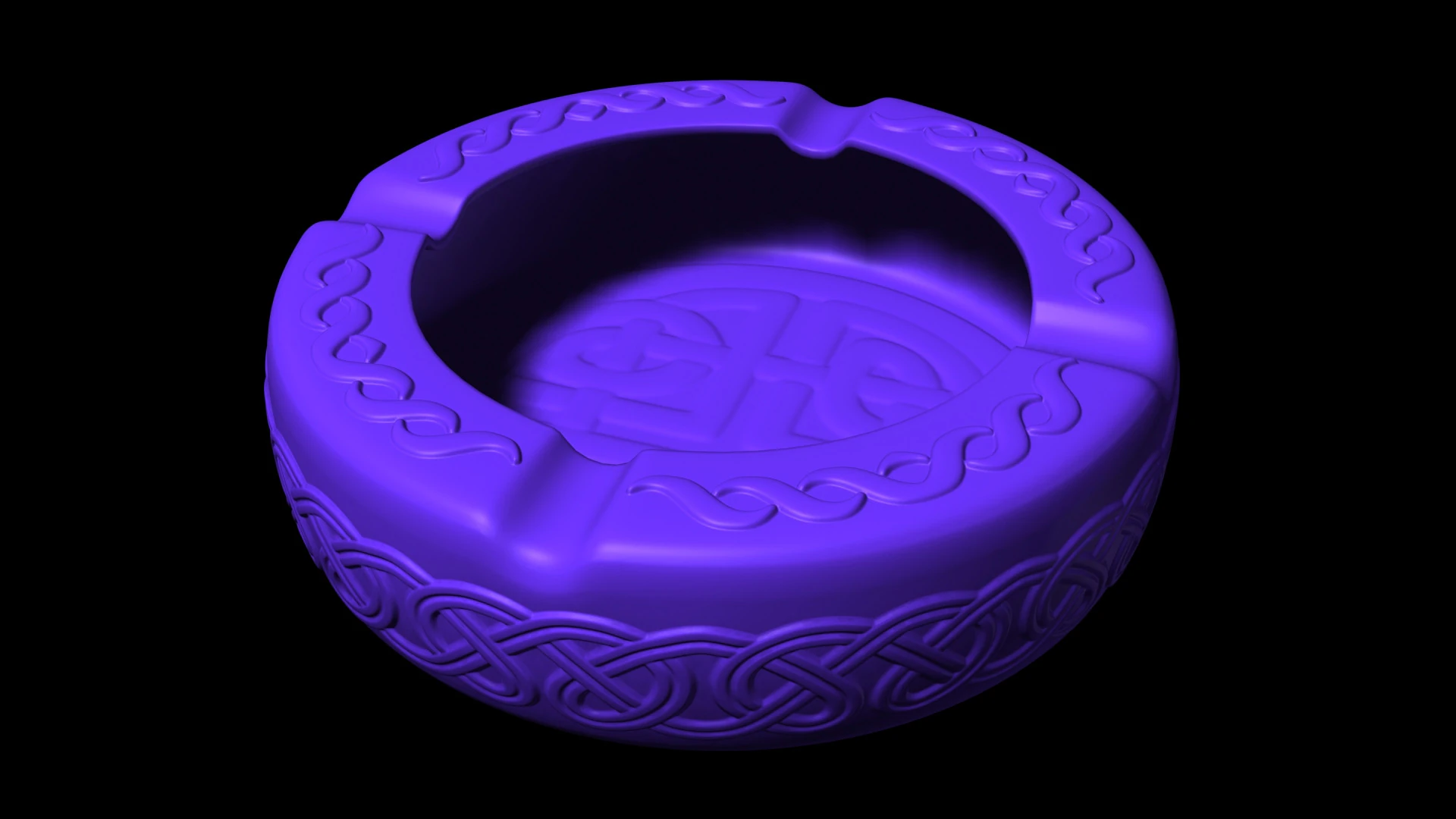 AshTray 1 Celtic 3D Print Model .c4d .max .obj .3ds .fbx .stl .blend