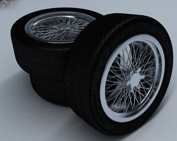 wheel for muscle car 3D 模型 .c4d .max .obj .3ds .fbx .stl .blend 