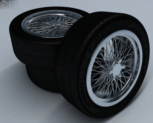 wheel for muscle car 3D Model .c4d .max .obj .3ds .fbx .stl .blend 