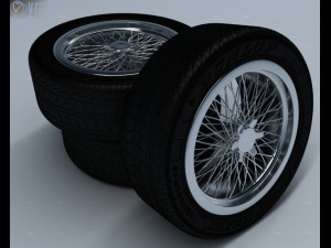 wheel for muscle car 3D 模型