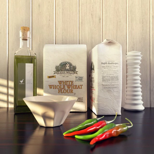 set for the kitchen 1 3D Model .c4d .max .obj .3ds .fbx .stl .blend