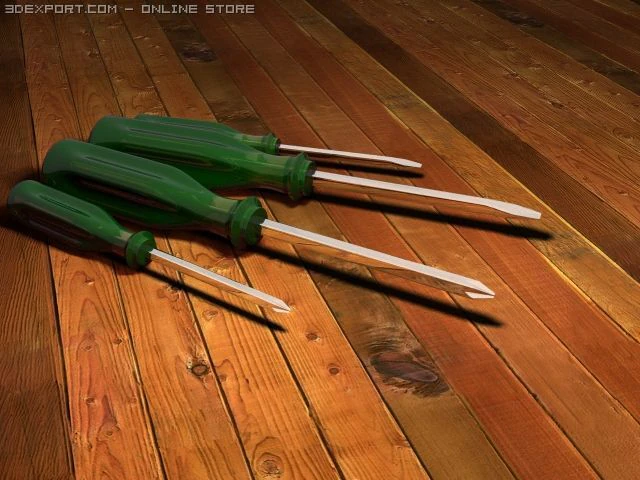 collection screwdriver 3D Model .c4d .max .obj .3ds .fbx .stl .blend 