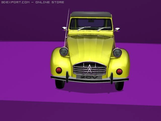 citroen 2cv 3D Model .c4d .max .obj .3ds .fbx .stl .blend 